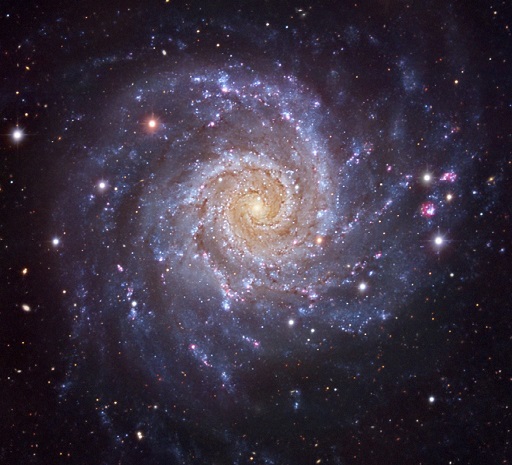 Galaktyki - każda jej mniejsza część jest podobna do całej spirali